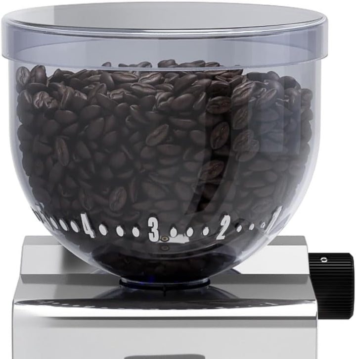 LELIT Fred Kaffeemühle - 38 mm konischer Grat und elektronische Dosierung - Edelstahl - Silber