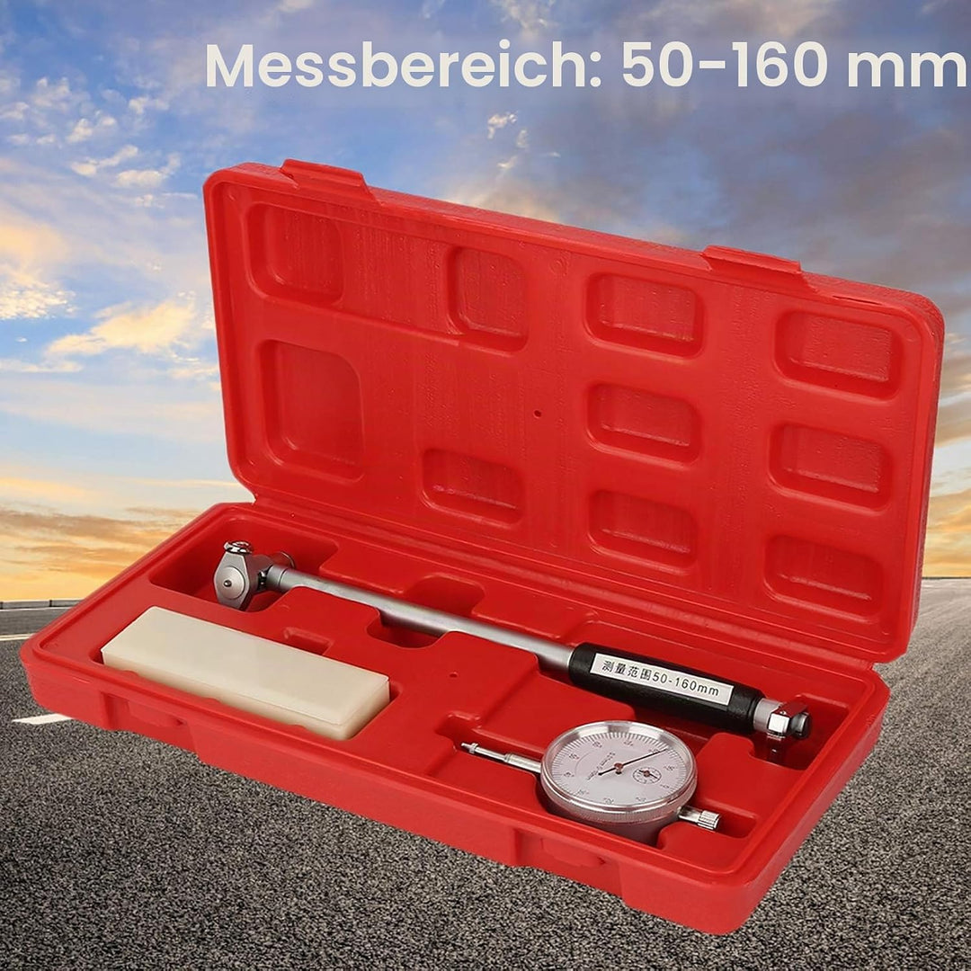 Messuhrdurchmesser 50-160 MM Innendurchmesser Kalibrator Motorzylinder-Messwerkzeugsatz zum Messen d