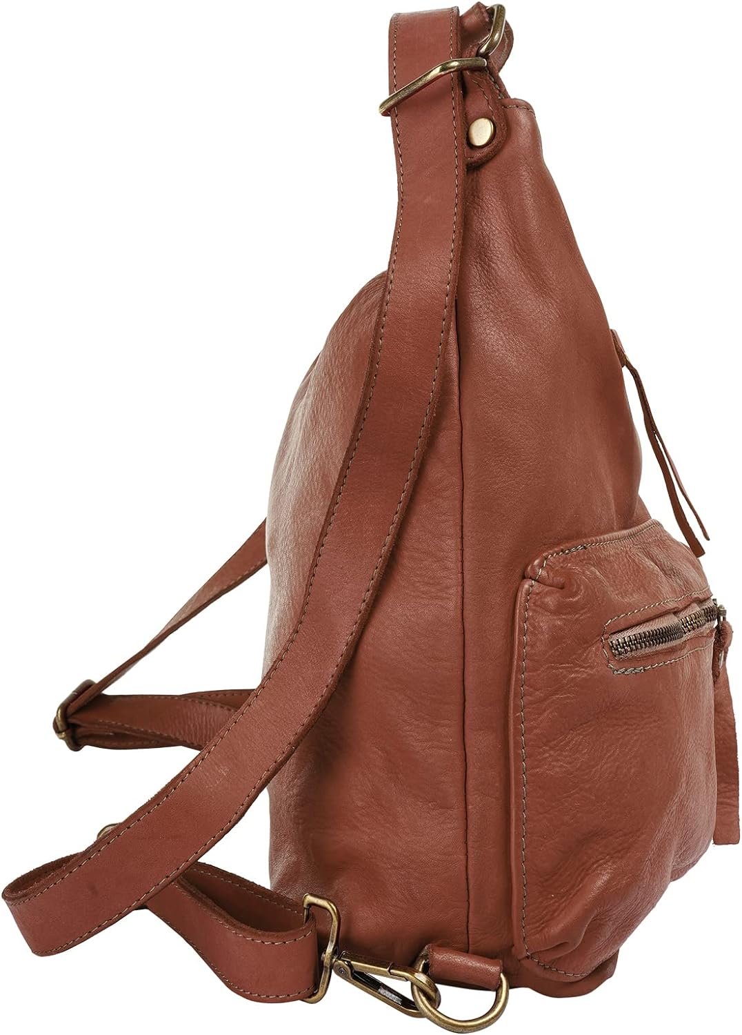 Samantha Look Shopper Echt Leder Damen - 021327 Cognac, Cognac