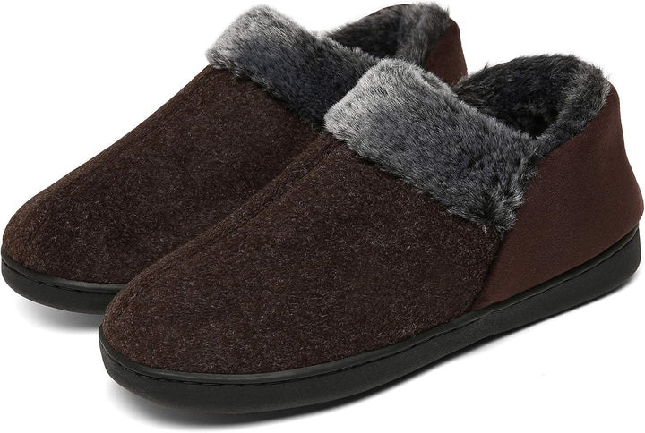 Mishansha Herren Winter Warme Hausschuhe Memory Foam Plüsch Pantoffeln,Gr.39-48 Kaffee 39 EU, Kaffee