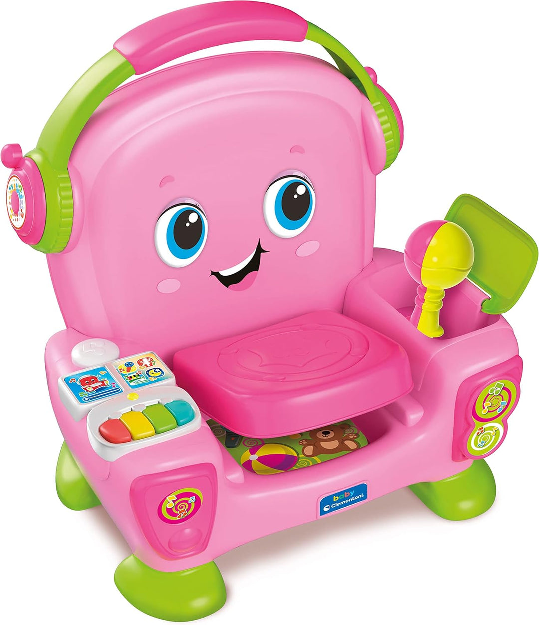 Clementoni Baby 17755 Interaktiver Sessel singt und Tanzt, Rosa, Kinder von 12-36 Monaten, Lernspiel
