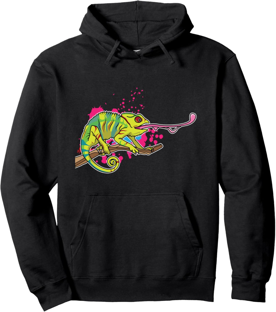 Niedliches Chamäleon Motiv I Buntes Chamäleon Pullover Hoodie