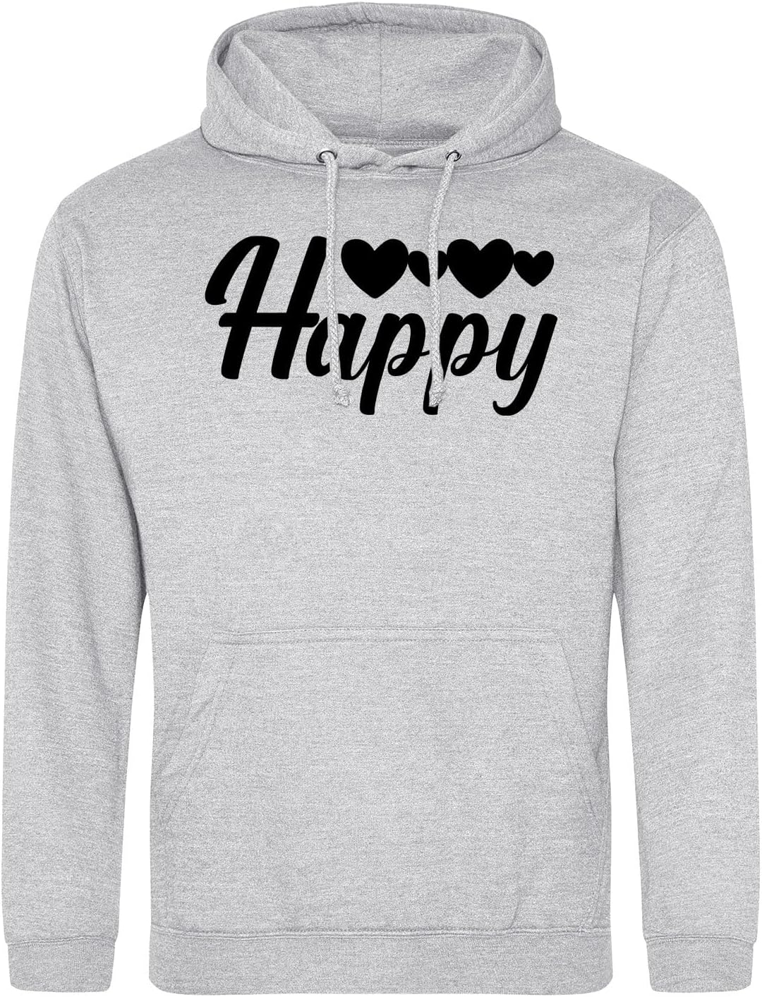 Huuraa Unisex Hoodie Happy Herzen Pullover Vegan Grösse S mit Motiv für alle fröhlichen Menschen Ges