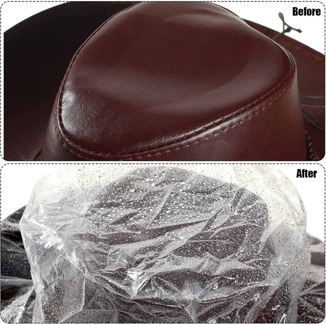 10 Stück Hut Regenschutz Wasserdicht Cowboy Hut Abdeckung Transparent Elastische Hut Kunststoff Abde