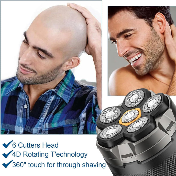 1 Stück 6 Blade Head Shaver Ersatzköpfe kompatibel mit DOAO JoyKoi Solimpia Singphere AEXIRI Head Sh