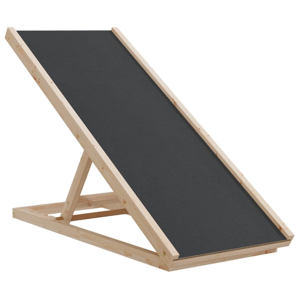 vidaXL Hunderampe Grau 70x35 cm Massivholz Tanne, 70 x 35 cm