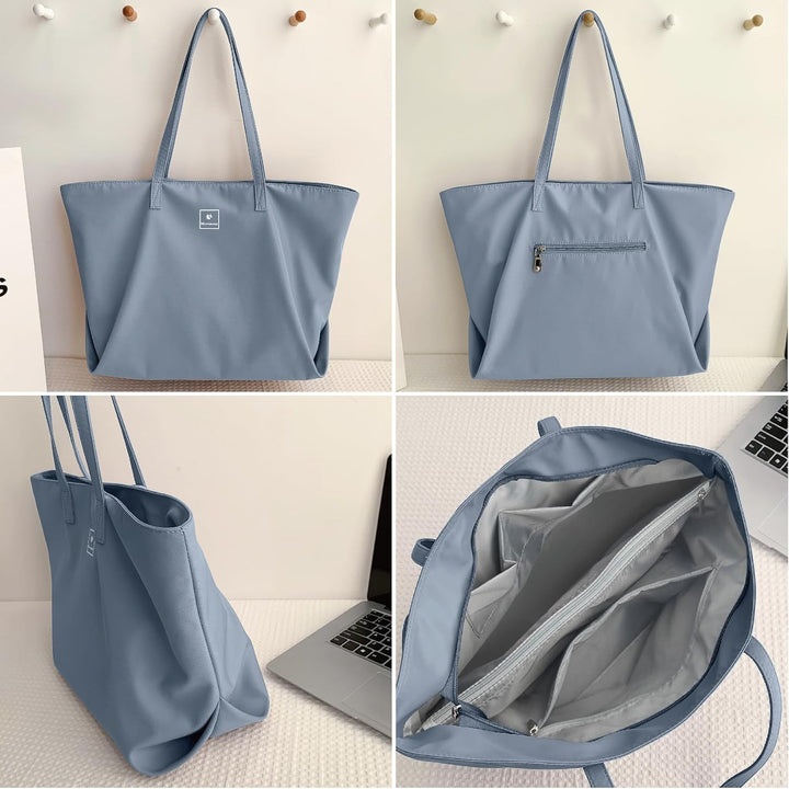 MAYMOONER Frauen Nylon Einkaufstasche Grosse Handtasche Lässige Umhängetasche für Arbeit Universität