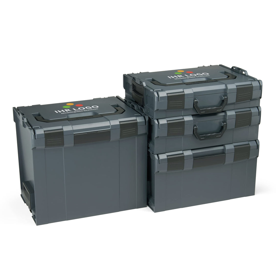 L-BOXX Sortimo L-Boxx Werkzeugkoffer Set | Grösse 102-374 in Anthrazit | leere Werkzeugkästen aus Ku