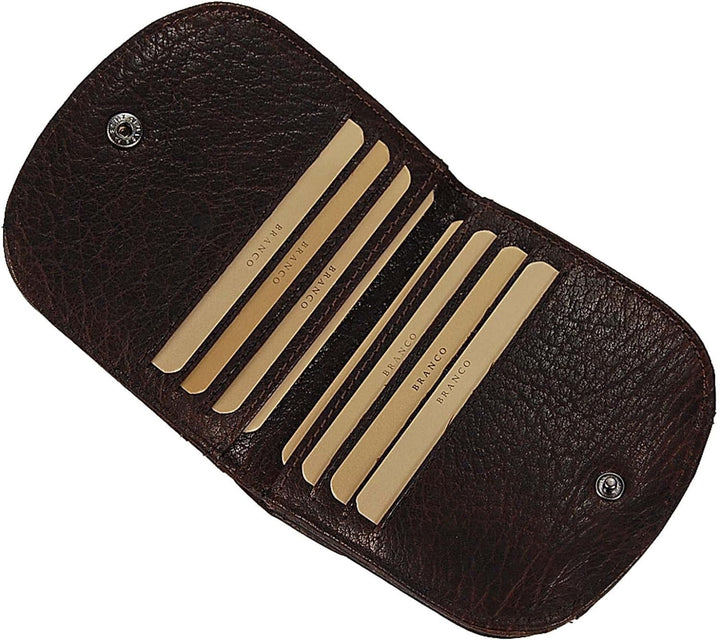Branco Damen Geldbörse Leder Damenbörse Börse Portemonnaie Geldbeutel GoBago (Braun), Braun