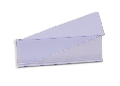 Etikettenhalter für Einstecketiketten, Selbstklebende Etikettenhalter, 100 x 26 mm, Transparent (50-