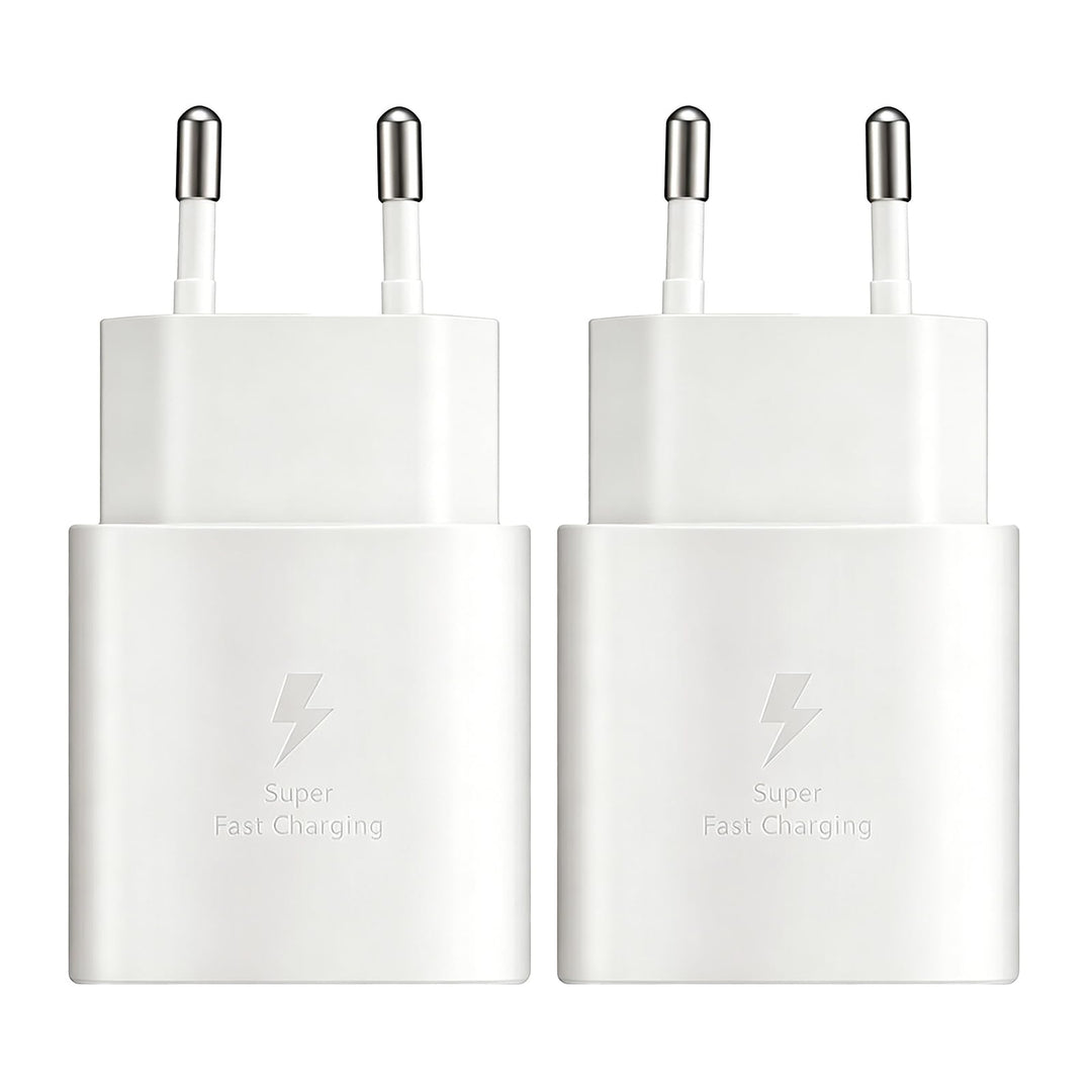 2er-Pack 25W USB C Schnellladegerät für Samsung Galaxy S26 S25 S24 S23 S22 S21 S20 FE Ultra Plus, A5
