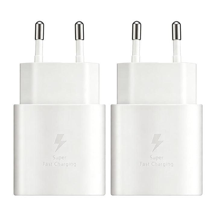 2er-Pack 25W USB C Schnellladegerät für Samsung Galaxy S26 S25 S24 S23 S22 S21 S20 FE Ultra Plus, A5