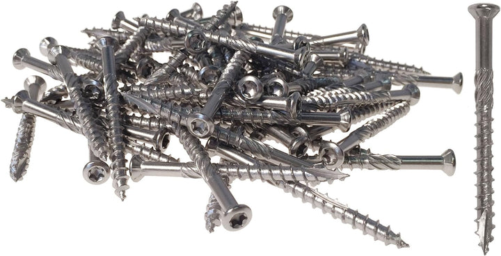 Profi Terrassenschrauben inkl. Bit 5x60 mm - 500 St. C1 Edelstahl für Holzdielen