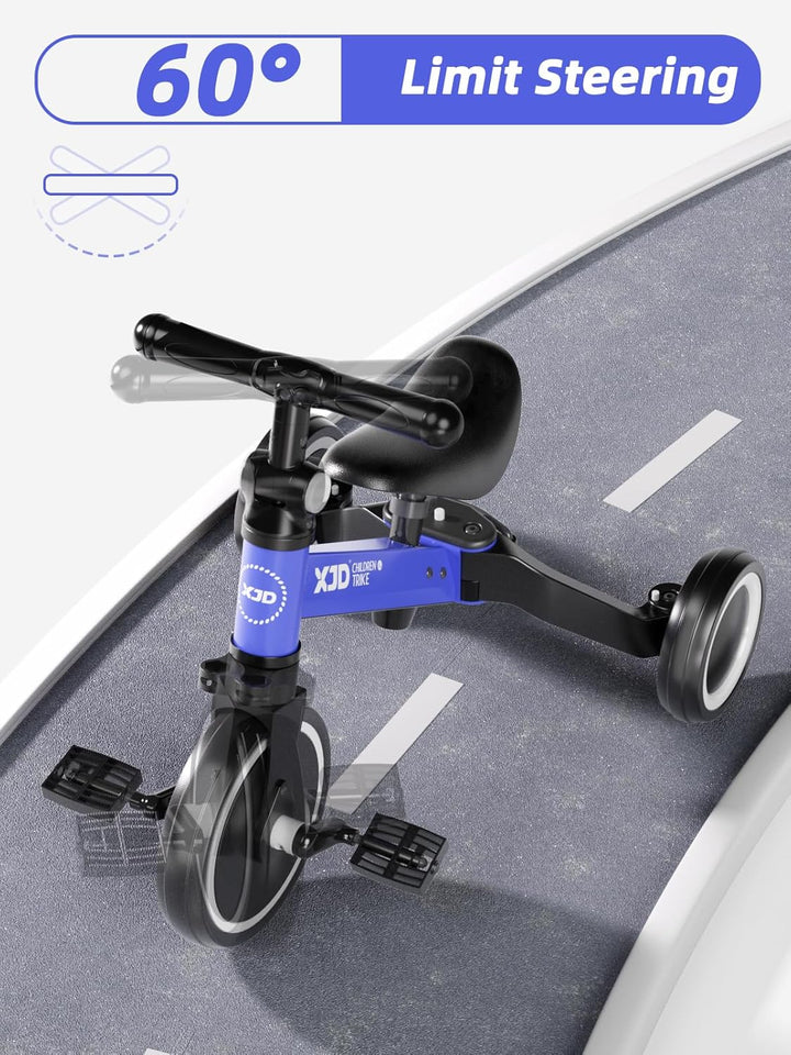 XJD 3 in 1 Laufrad Dreirad, Kinder Dreirad ab 1 Jahr, Laufräder Lauffahrrad mit verstellbarem Sitz u