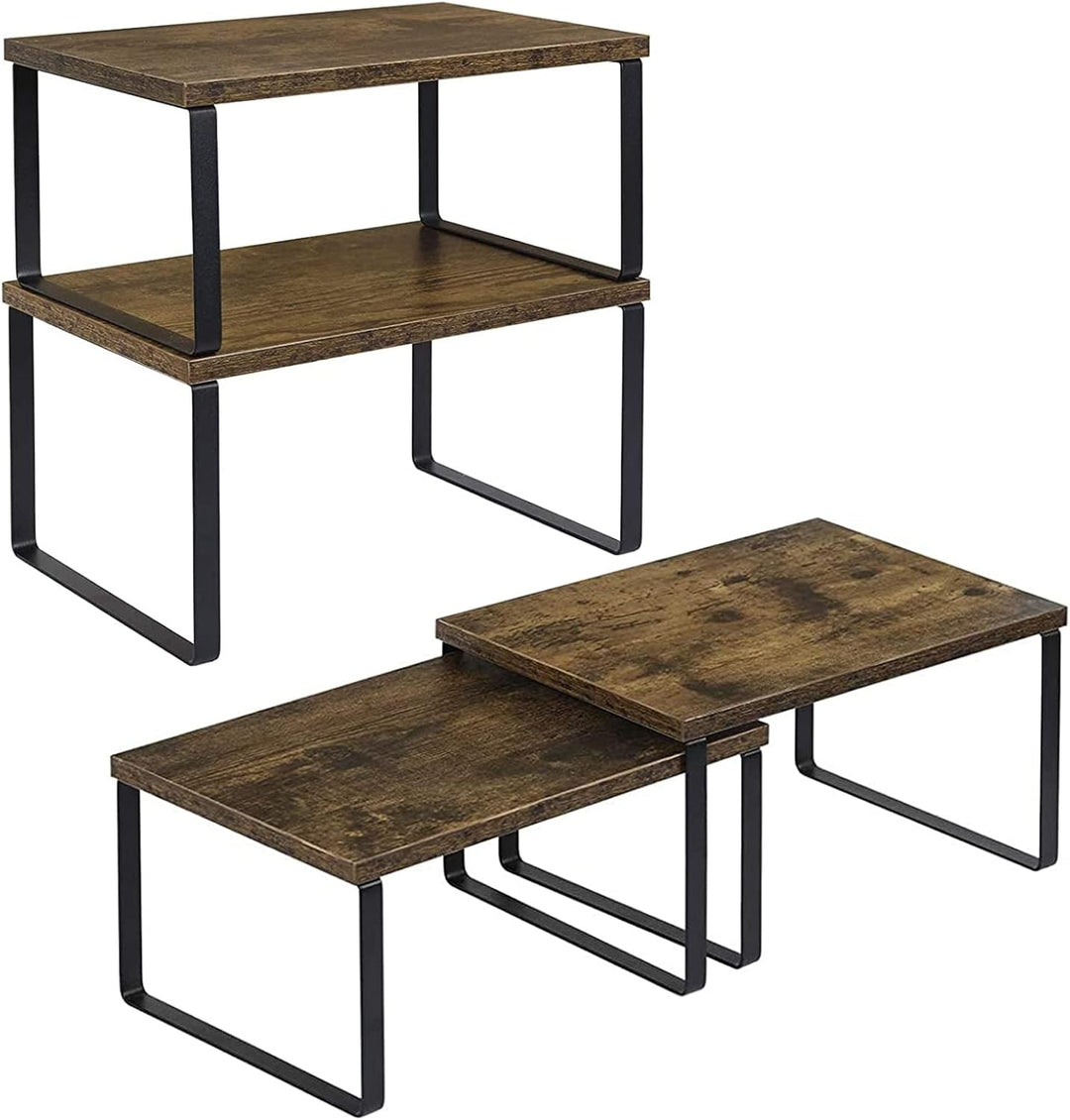 LIANTRAL 4er-Set Regaleinsatz im Küchenschrank, Küchenregal, Küchen Arbeitsplatte Regal Organizer au