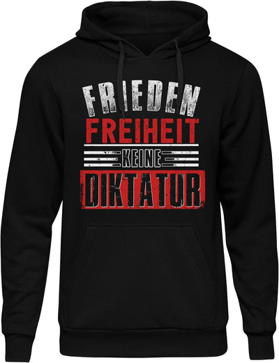 uglyshirt89 Frieden, Freiheit Keine Diktatur Herren Kapuzenpullover| Corona Hoodie Lustig - Ungeimpf