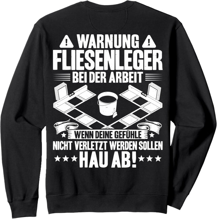Bei Der Arbeit Fliesenleger Sweatshirt