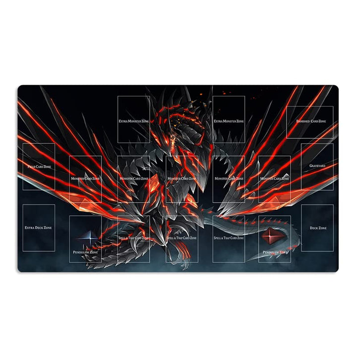 Mlikemat ZD014-322-A Spielmatte mit roten Augen, Dunkelheit Drachen, TCG Sammelkartenspiel, mit Zone