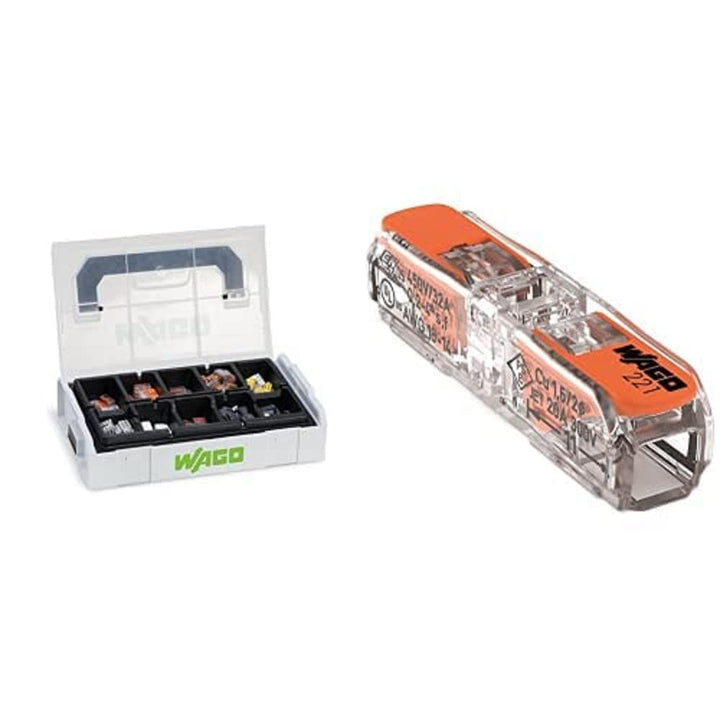 WAGO Original-Set, L-Boxx Mini, Verbindungsklemmen mit Hebel, Dosenklemmen, 887-950 (146 Teile) & WA