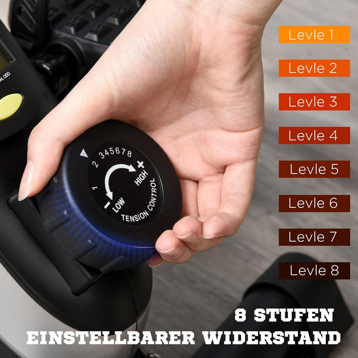 HOMCOM Mini Heimtrainer Pedaltrainer für Beintraining Pedal-Trainer mit LCD-Display Befestigungsgurt