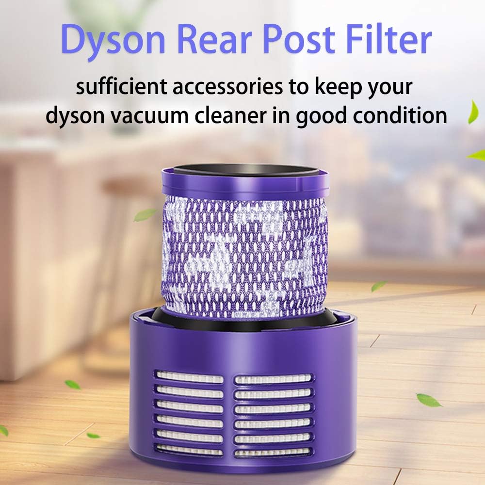Queta Abwaschbarer Ersatzfilter für Dyson Staubsauger V10 SV12, mit Reinigungsbürste, Ersatzfilter f