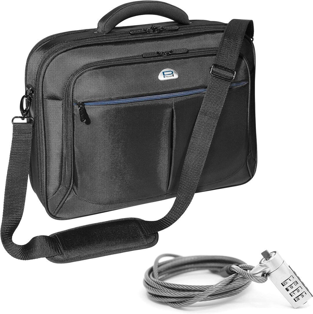 PEDEA Laptoptasche "Premium" Umhängetasche Notebook-Tasche 17,3 Zoll (43,9cm) inkl. Notebookschloss,