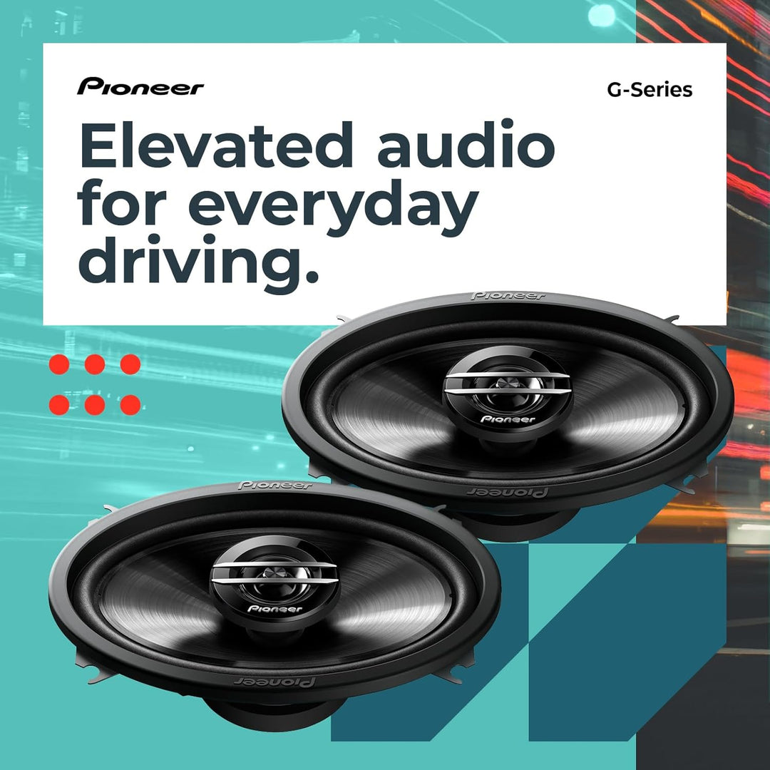 PIONEER Ts-G4620s G-Series 4" X 6" 200-Watt 2-Way Coaxial Speakers 8.30in. x 6.90in. x 2.60in, Black