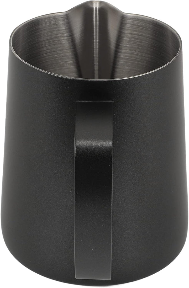 Milchaufschäumbecher aus Edelstahl, 700 Ml, Langlebiger Dampfkrug für Latte-Art-Enthusiasten (BLACK)