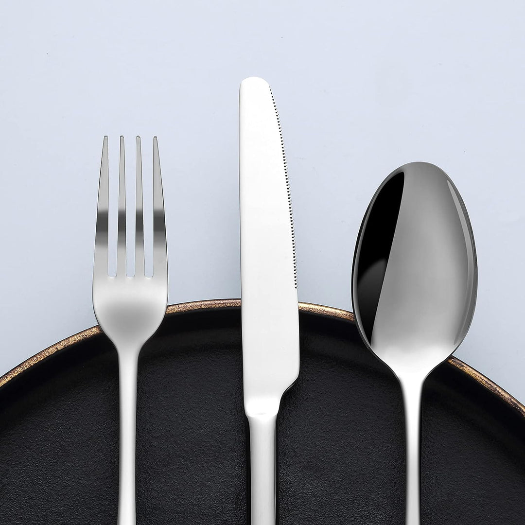 Bestdin Besteck Set 6 Personen, 24 teilig Edelstahl Besteckset, Essbesteck Set mit Messer Gabel Löff