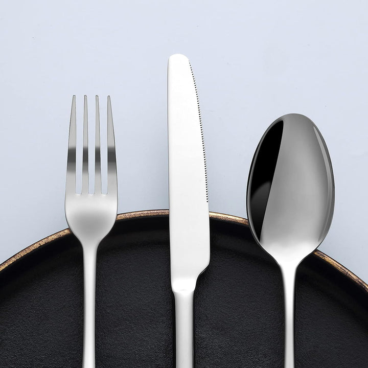 Bestdin Besteck Set 6 Personen, 24 teilig Edelstahl Besteckset, Essbesteck Set mit Messer Gabel Löff
