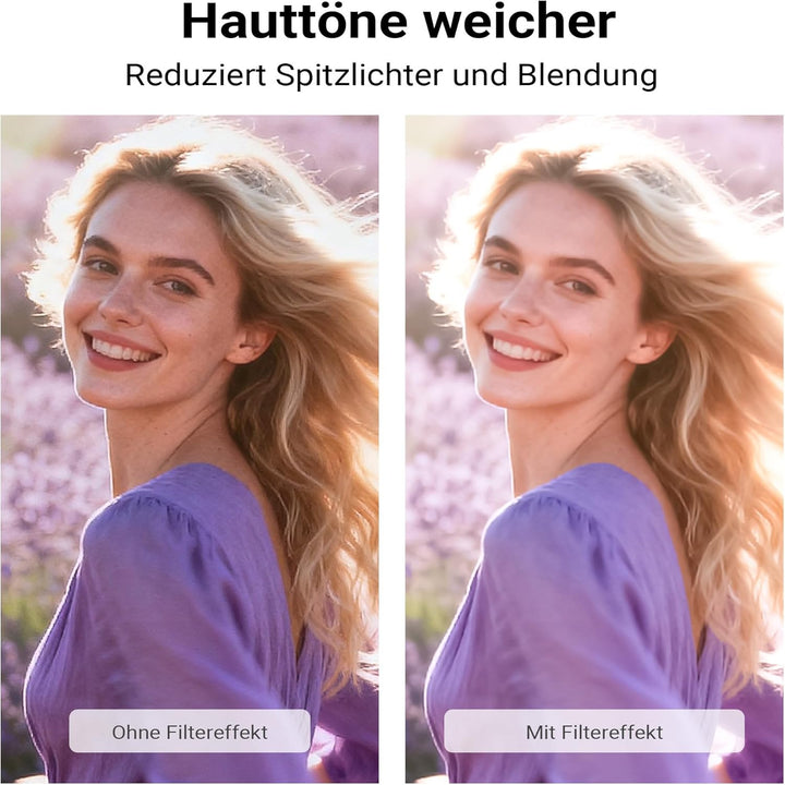 Walimex pro Filterhalter 67 mm für Handykamera, inkl. Diffusionsfilter 67 mm, Cold Shoe Mount für LE