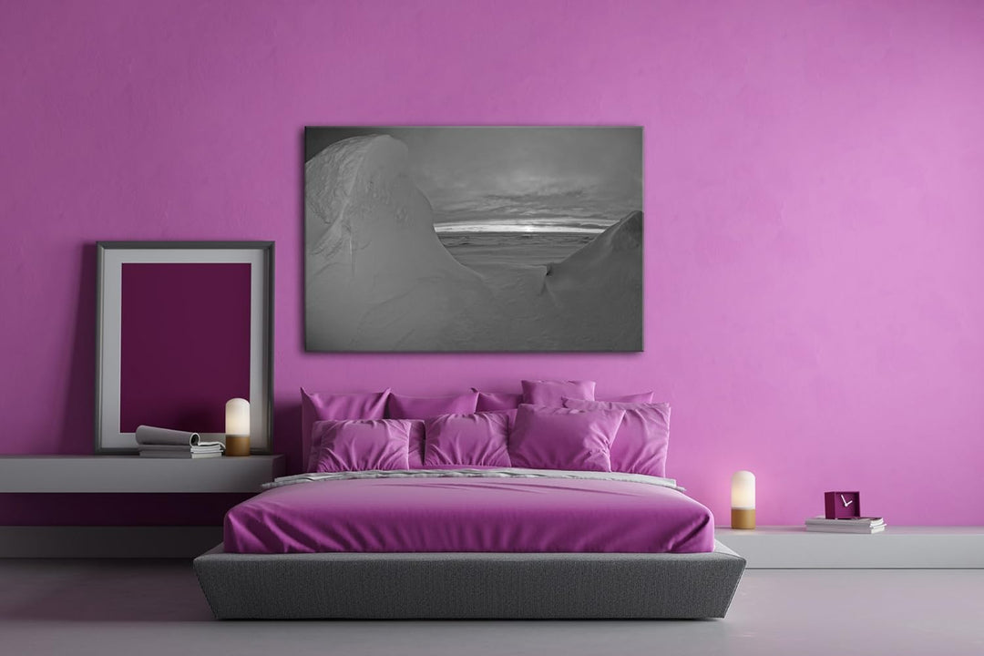 deyoli Sonnenaufgang am Nordpol Effekt: Schwarz/Weiss Format: 60x40 als Leinwand, Motiv fertig gerah