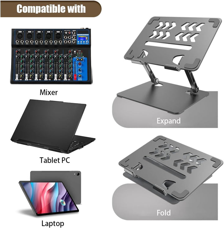 Tablet Ständer, Laptop Ständer Höhenverstellbar, Aluminium Tablet Halterung, Ergonomischer Laptopstä