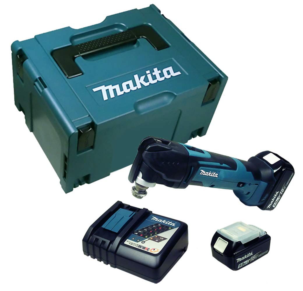 Makita DTM 51 Akku Multifunktionswerkzeug mit 2 x Akku 5 Ah + Ladegerät im Makpac