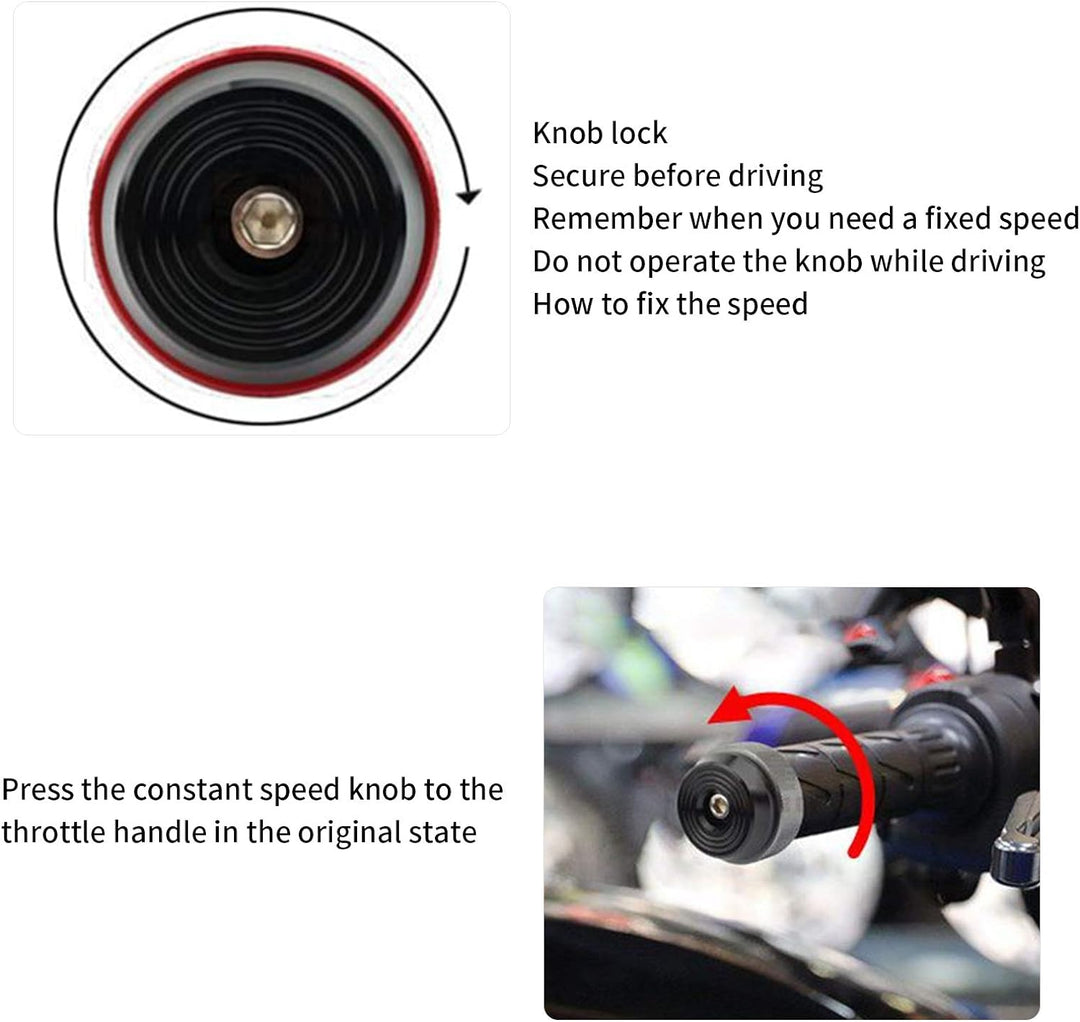 Yctze Lenker Endstopfen Griff Endkappen Motorrad Lenker Endstopfen Drosseldrehzahlregelung Schwarz A