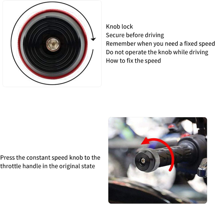Yctze Lenker Endstopfen Griff Endkappen Motorrad Lenker Endstopfen Drosseldrehzahlregelung Schwarz A
