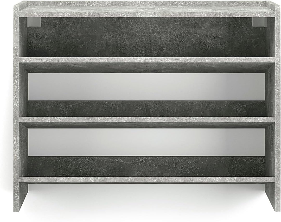 KOMTO Schuhregal Schmal - Schuhablage Flur mit 3 Ebenen Offener Schuhschrank Schuh Organizer Platzsp