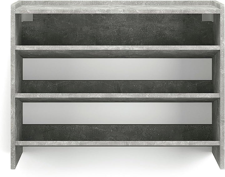 KOMTO Schuhregal Schmal - Schuhablage Flur mit 3 Ebenen Offener Schuhschrank Schuh Organizer Platzsp