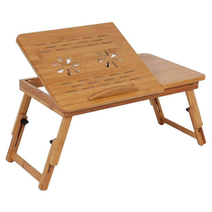 Laptoptisch, Bett Lap Schreibtisch, Bambus Laptoptisch Notebooktisch,Tragbare Buch Lesetablett Ständ