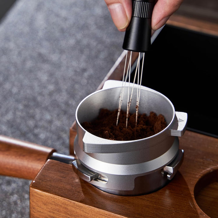 54mm Dosing Funnel & Puck Screen Set – Edelstahl Kaffee-Trichter mit Verriegelung und 54mm Espresso