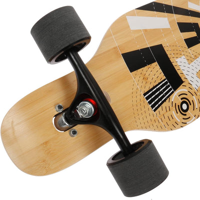 FunTomia Longboard mit 3 Flex Stufen Drop Through Cruiser Komplettboard Mach1 Speed Kugellager T-Too