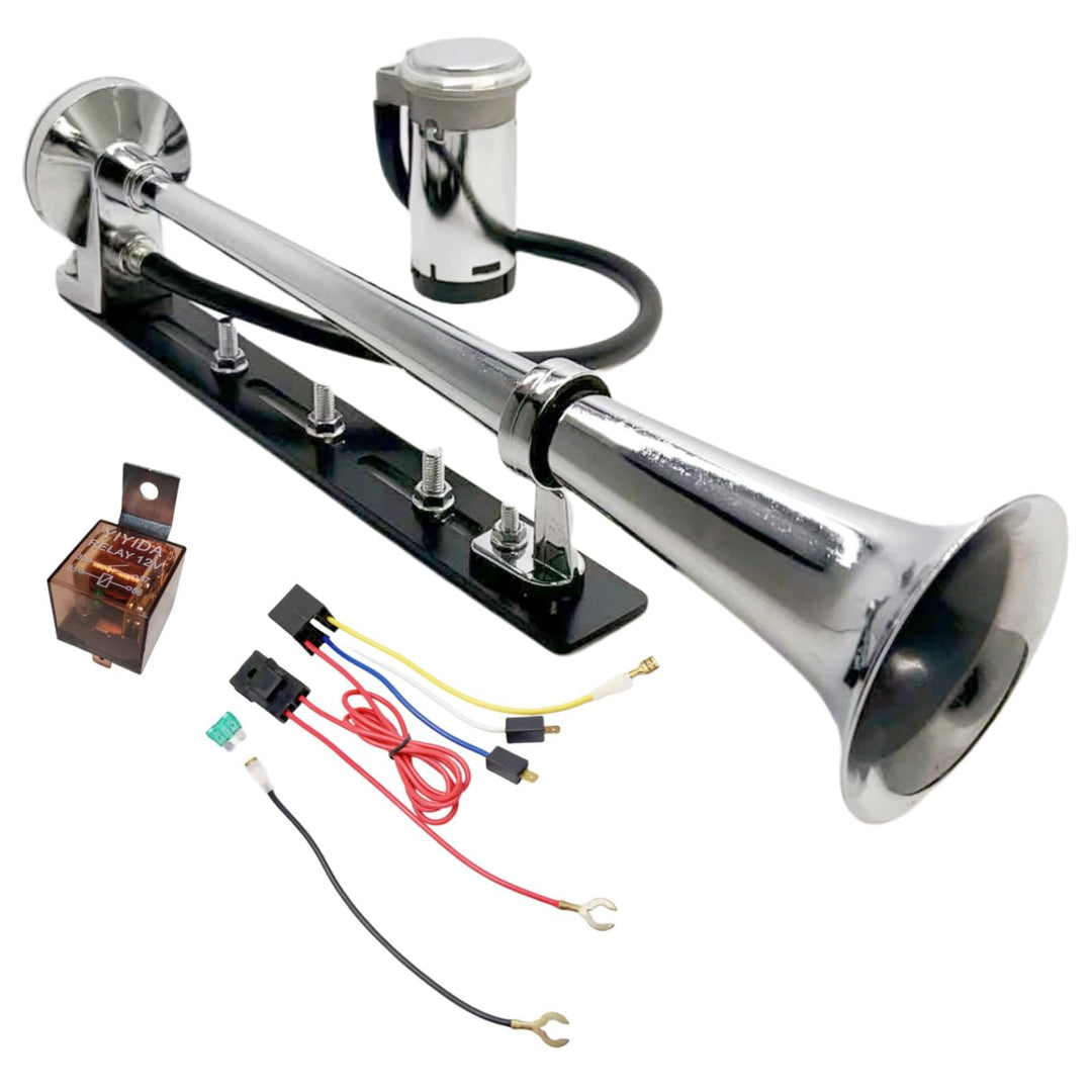 Autohupe LKW Hupe Lauter Lautsprecher Lufthupe silber Einstellbares Installationszubehör Air horn Ch