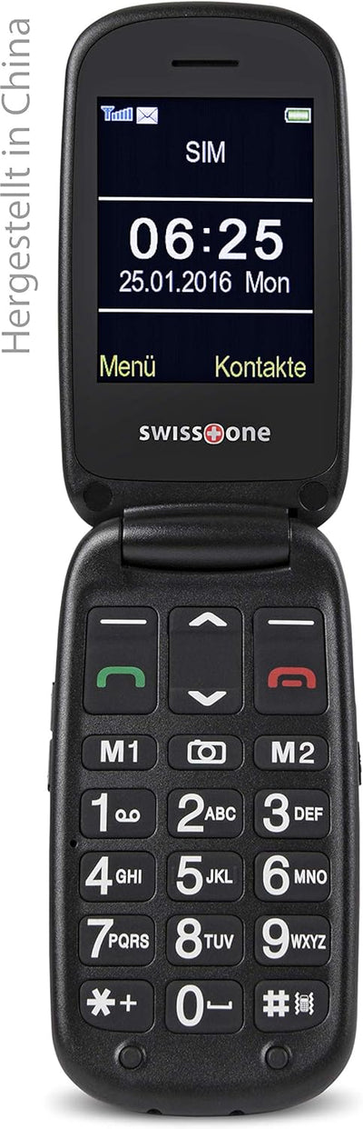 swisstone BBM 625 GSM-Mobiltelefon (6 cm (2,4 Zoll) Farbdisplay und zusätzlichem Aussendisplay, mit