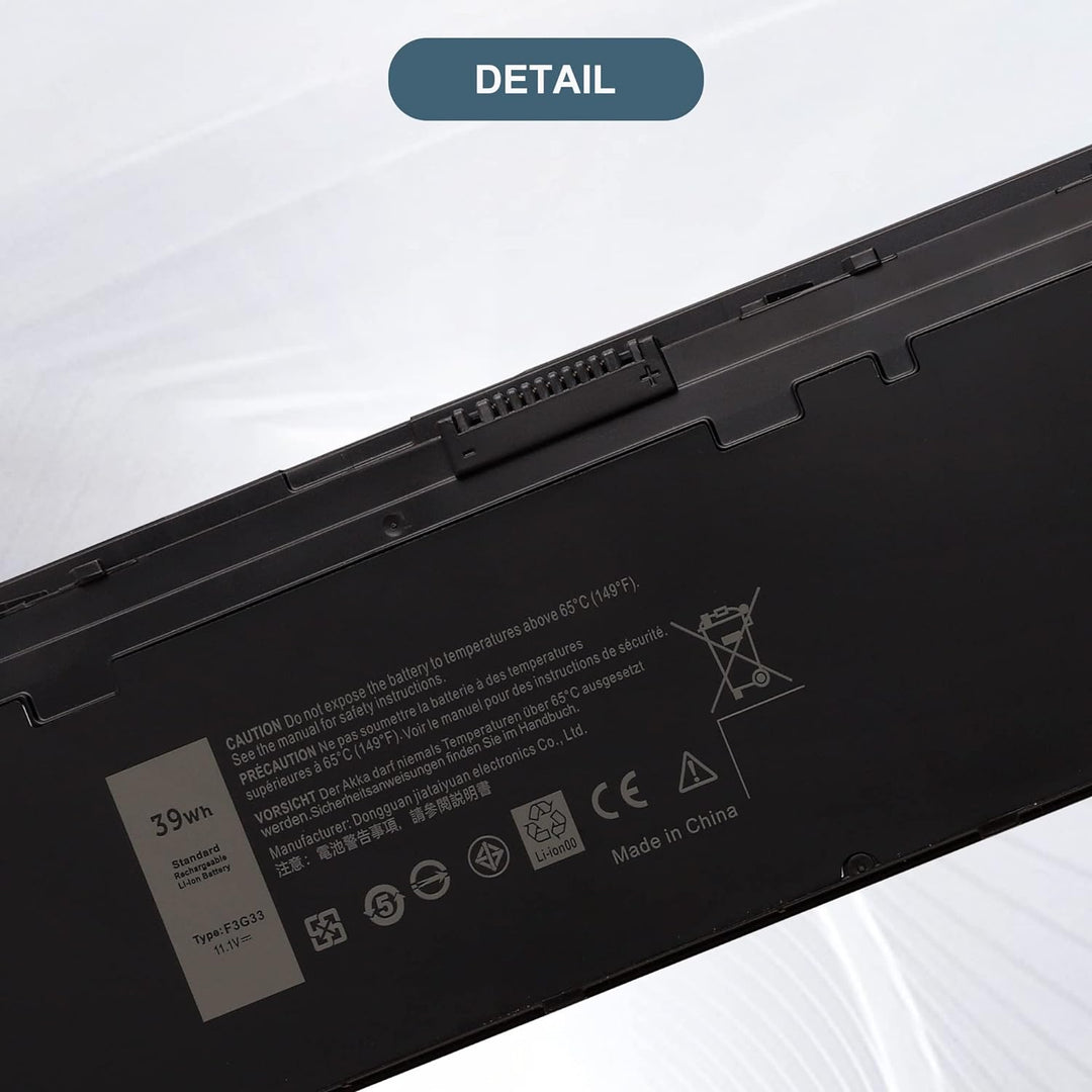 E-yiiviil Ersatzakku F3G33 W57CV WD52H Kompatibel mit Dell Latitude E7240 E7250 VFV59 39WH