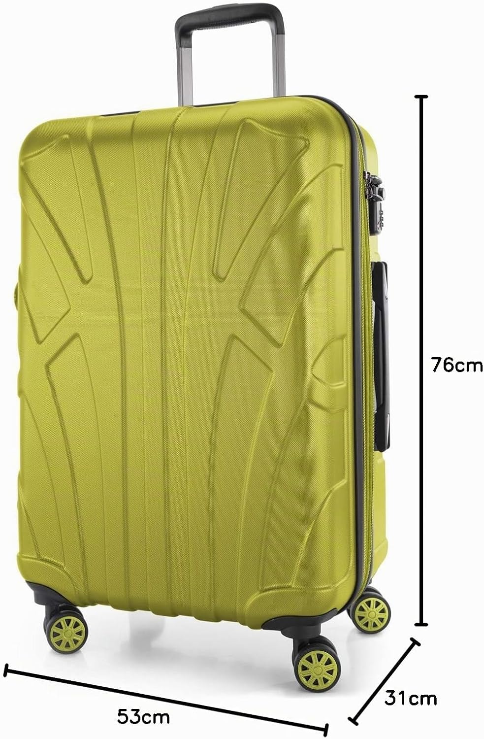 suitline grosser Hartschalen-Koffer Koffer Trolley Rollkoffer XL Reisekoffer, TSA, 76 cm, ca. 96-110