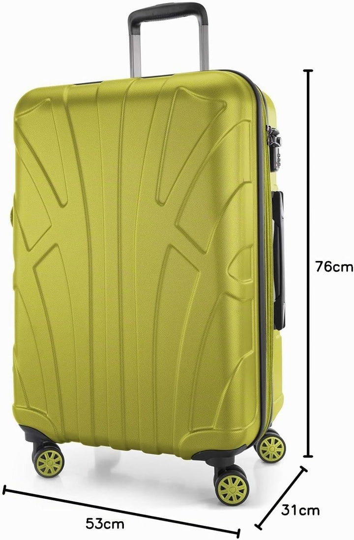 suitline grosser Hartschalen-Koffer Koffer Trolley Rollkoffer XL Reisekoffer, TSA, 76 cm, ca. 96-110