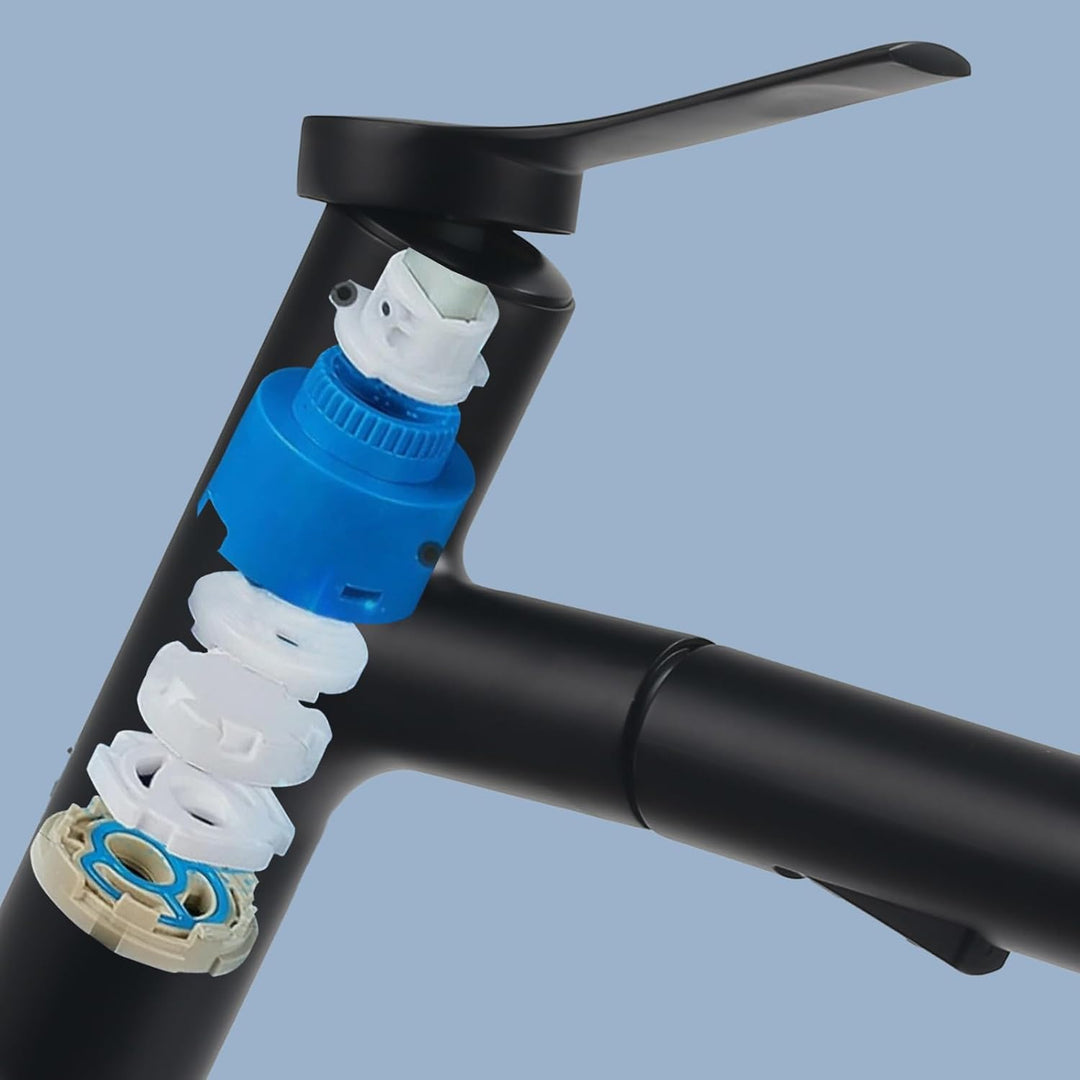 Wasserhahn Ausziehbar Wasserhahn Bad Schwarz mit 3 Wasserstrahlarten Brause Kalt und Warm Einhebelmi