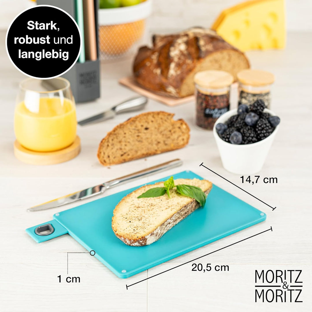 Moritz & Moritz 4X Frühstücksbrettchen Spülmaschinenfest 20,5 x 14,5 cm - Schneidebrett Kunststoff K