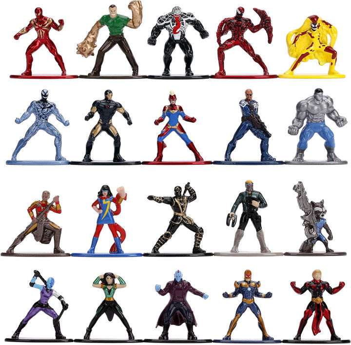 Jada Toys 253225010 Wave 3 Marvel 20-Pack Nano Sammelfiguren, Welle 3, 20 Stück/Set, Die-cast, 4 cm,