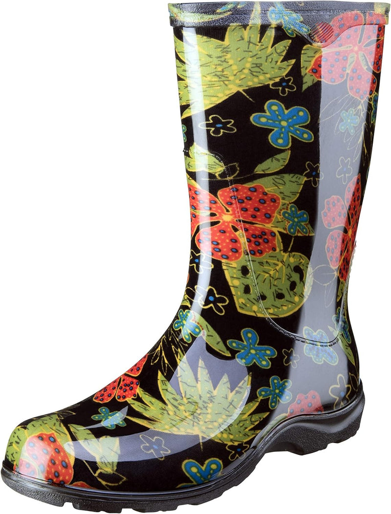 Sloggers Damen Regen- und Gartenstiefel wasserdicht mit Komfort-Innensohle, Midsummer Black, Grösse